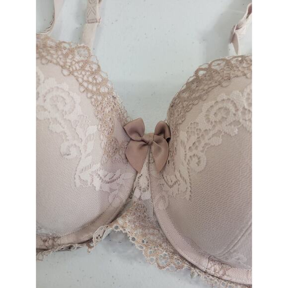 DKNY Seductive Lights Pink Full Coverage Underwire Balconette Bra Size 32DD - Picture 4 of 8